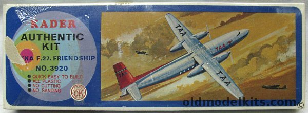 Kader 1/144 Fairchild F-27 - TAA, 3920 plastic model kit